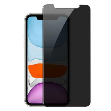  Temp-glass63127376259 Apple iPhone 11/XR Fekete betekintésvédelemmel ellátott karcálló, ütésálló kijelzővédő üvegfólia, 9H tempered glass, törlőkendővel (Betekintésgátló) mobiltelefon kellék