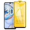  Temp-glass6312738028 Honor 30i 9D-teljes (teljes felület ragasztó) teljes lefedettséget biztosító karcálló, ütésálló kijelzővédő üvegfólia kerettel, tempered glass, törlőkendővel