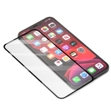  Temp-glass631273802 Apple iPhone 12 Pro Max fekete 3D-teljes (teljes felület ragasztó) lefedettséget biztosító karcálló, ütésálló kijelzővédő üvegfólia, 9H tempered glass, törlőkendővel mobiltelefon kellék