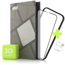 Tempered Glass Protector az iPhone 13 készülékhez, 3D + kameravédő + szerelőkeret (Case Friendly) mobiltelefon kellék