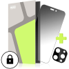 Tempered Glass Protector iPhone 15 Pro Max üvegfólia + kamera védő fólia - Privacy Glass