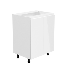 Tempo Alsószekrény, fehér-fehér extra magasfényű, AURORA D602F bútor