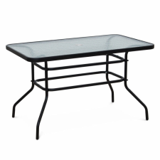 Tempo Étkezőasztal, edzett üveg/acél, DEMAT kerti bútor