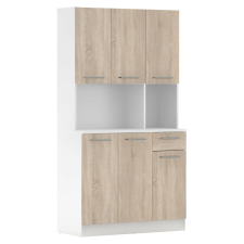 Tempo Hatajtós szekrény, fehér/sonoma tölgy, PELION NEW bútor
