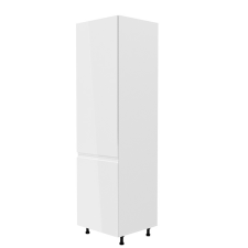 Tempo Hűtő beépítő szekrény, fehér-fehér extra magasfényű, balos, AURORA D60ZL bútor