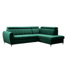 Tempo Kinyitható ülőgarnitúra, smaragd, jobbos, KORIO L bútor
