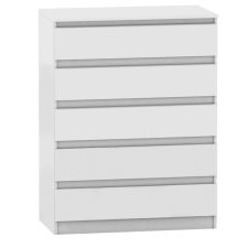 TEMPO KONDELA 5 fiókos komód, fehér, HANY NEW 005 bútor