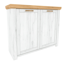 Tempo SUDBURY Komód J, arany craft tölgy/fehér craft tölgy bútor