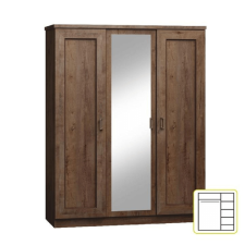 Tempo TEDY TYP T15 akasztós szekrény polcokkal, tölgyfa lefkas bútor