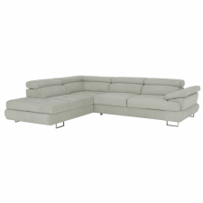 Tempo Ülőgarnitúra, világos szürke, szövet, balos, BUTON P bútor