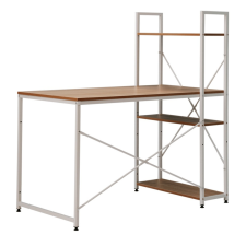 Tempo VEINA Számítógépasztal/többfunkciós praktikus asztal, tölgy/fehér íróasztal