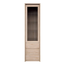 Tempo Vitrines szekrény, DTD laminált, tölgy sonoma, NORTY TYP 4 bútor