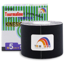 Temtex Tape Tourmaline rugalmas szalag az izmokra és az izületekre szín Black 1 db gyógyászati segédeszköz