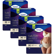 Tena Lady Pants Plus Creme Inkontinencia-fehérnemű magasított derékrésszel M 4x9db - krém gyógyászati segédeszköz