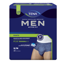 Tena Men Active Fit Pants Plus Inkontinencia-fehérnemű S/M 9db #sötétkék gyógyászati segédeszköz