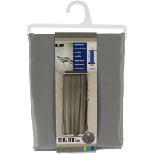 Tendance ZUHANYFÜGGÖNY POLIÉSZTER 120X180CM SZÜRKE 8 DARAB KARIKÁVAL fürdőszoba kiegészítő