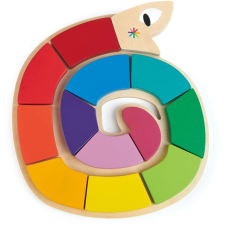 Tender Leaf Colour Me Happy Wooden Snake Jigsaw (TL8420) puzzle, kirakós