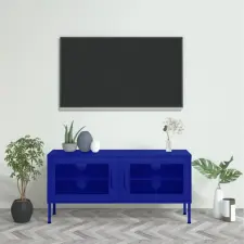  Tengerészkék acél TV-szekrény 105 x 35 x 50 cm bútor