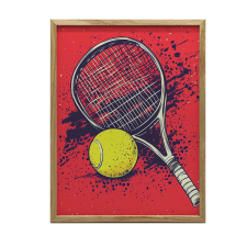  TENNIS PASSION FALI PLAKÁT ALUMÍNIUM KERETBEN 70x100 CM grafika, keretezett kép