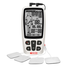  TENS/EMS GIMACARE otthoni fizikoterápiás készülék 2 csatornás- 60 program gyógyászati segédeszköz