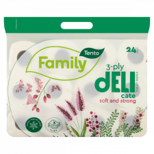 Tento Family Delicate illatmentes toalettpapír 3 rétegű 24 tekercs higiéniai papíráru