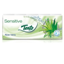 TENTO Sensitive papír zsebkendő 3 rétegű 10x10db aloe vera (201485) (T201485) higiéniai papíráru