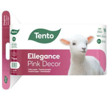 TENTO Toalettpapír, 3 rétegű, kistekercses, 16 tekercs, TENTO "Ellegance Pink Decor", fehér higiéniai papíráru