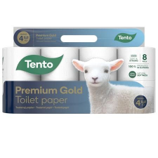 TENTO Toalettpapír, 4 rétegű, 8 tekercses, TENTO "Prémium Gold", fehér higiéniai papíráru