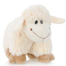 Tépőzáras díszpárna - fehér baris - 43cm plüssfigura