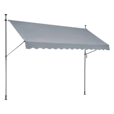  Terasz napellenző kézi tekerővel 350 x 120 cm szürke kerti bútor