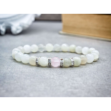  Termékenység segítő rózsakvarc és holdkő ásvány karkötő karkötő