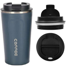 Termo pohár csúszásgátló bevonattal, ergonomikus markolattal, rozsdamentes acél, 510 ml, kék termosz