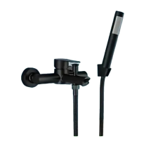  Termosztatikus fürdőszoba csaptelep, egyfogantyú kialakítás, kortárs stílus, matt fekete D csaptelep