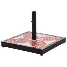  terrakotta és fehér négyzet alakú napernyő talp 12 kg kerti bútor