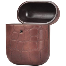 TerraTec AirBox Stone Pattern Apple AirPods védőtok - Sötétbarna fülhallgató, fejhallgató tok