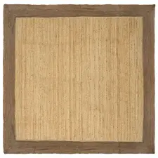  Területszőnyegek Természetes és szürke 240 x 240 cm Juta lakástextília