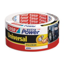Tesa Extra Power Universal szövetszalag fehér 25 m x 50 mm ragasztószalag és takarófólia