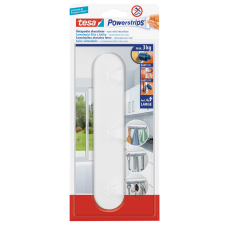 Tesa POWERSTRIPS HÁRMAS AKASZTÓ, FEHÉR fürdőszoba kiegészítő