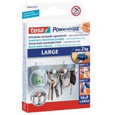 Tesa POWERSTRIPS NAGY, KÉTOLDALÚ RAGASZTÓCSÍK, 10DB fürdőszoba kiegészítő