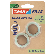 Tesa Ragasztószalag 19mmx10m irodai átlátszó újrahasznosított Tesa Eco & Crystal 2db/bliszter ragasztószalag
