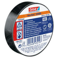 TESA Szigetelőszalag, 19 mm x 20 m, TESA "Professional", fekete ragasztószalag