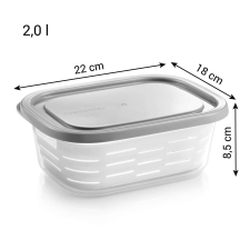 Tescoma 4FOOD Tároló doboz fagyasztóba kosárral 2.0 l papírárú, csomagoló és tárolóeszköz