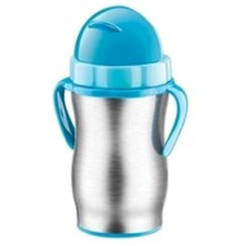 Tescoma BAMBINI baba termosz szívószállal 300 ml rózsaszín tányér és evőeszköz