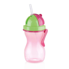 Tescoma BAMBINI Gyermek szívószálas palack 300 ml, zöld, rózsaszín termosz