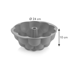 Tescoma DELÍCIA SiliconPRIME magas kuglóf forma ¤ 24 cm, málna kerti sütés és főzés