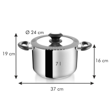 Tescoma Fazék fedővel ø 24 cm, 7.0 l edény