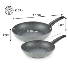 Tescoma FineLINE Serpenyő ø 24 és 28 cm, 2 db-os készlet edény