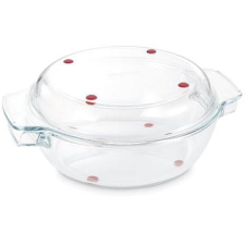 Tescoma GrandCHEF Kerek sütőedény fedővel 32 cm, üveg edény