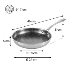 Tescoma SteelCRAFT Serpenyő ø 24 cm edény
