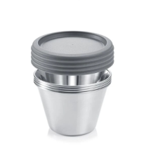 Tescoma Tescoma  GrandCHEF rozsdamentes acél panna cotta sütőforma, 4 db sütés és főzés